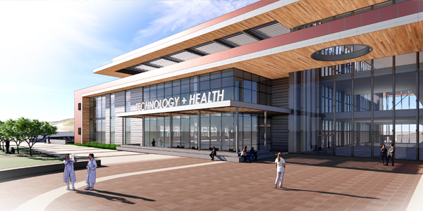 Conceptual rendering of Tech Health Building