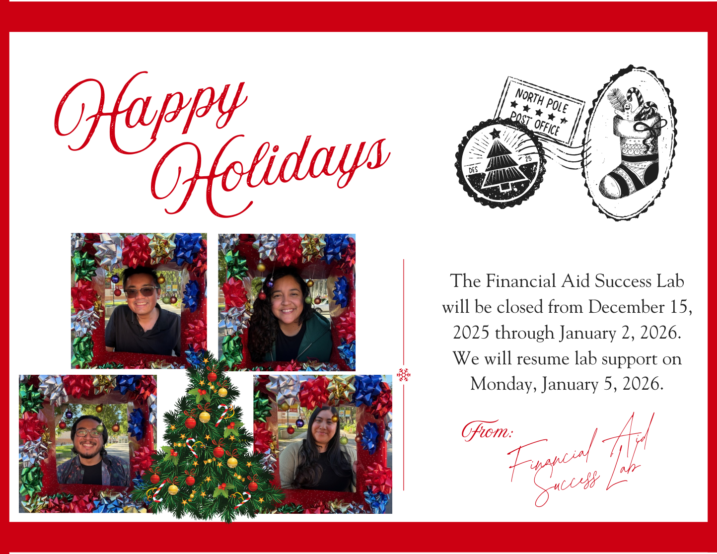 Happy Holidays Success Lab Closure Happy Holidays Success Lab Closure