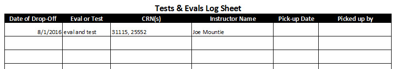 sample of log sheet