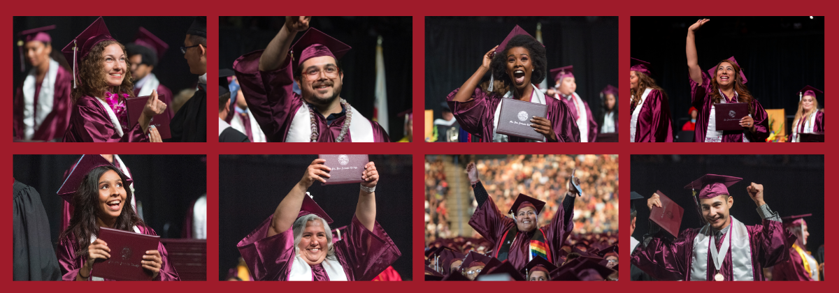 collage of happy graduates